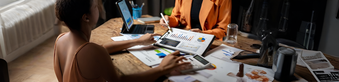 Market research company analyzing data strategy